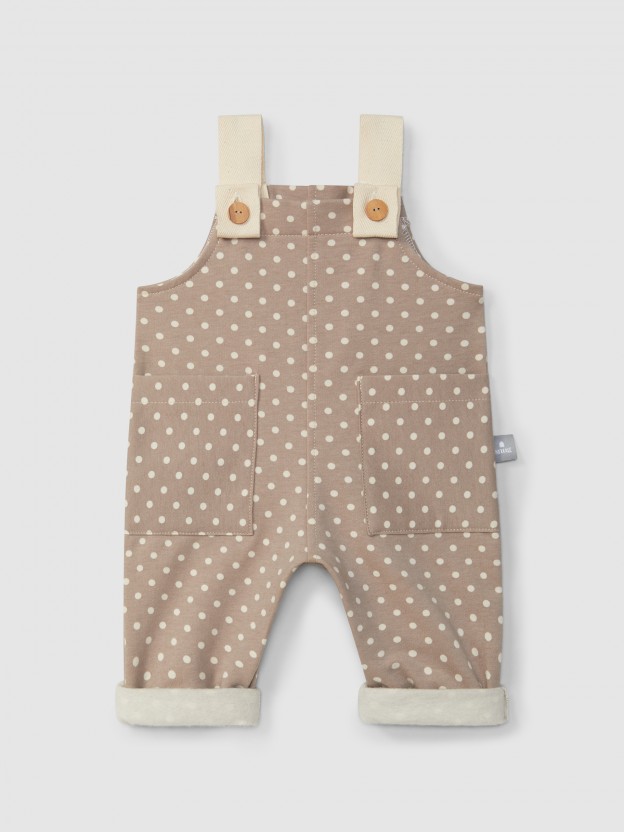 Printed dungarees with pockets Printed dungarees with pockets