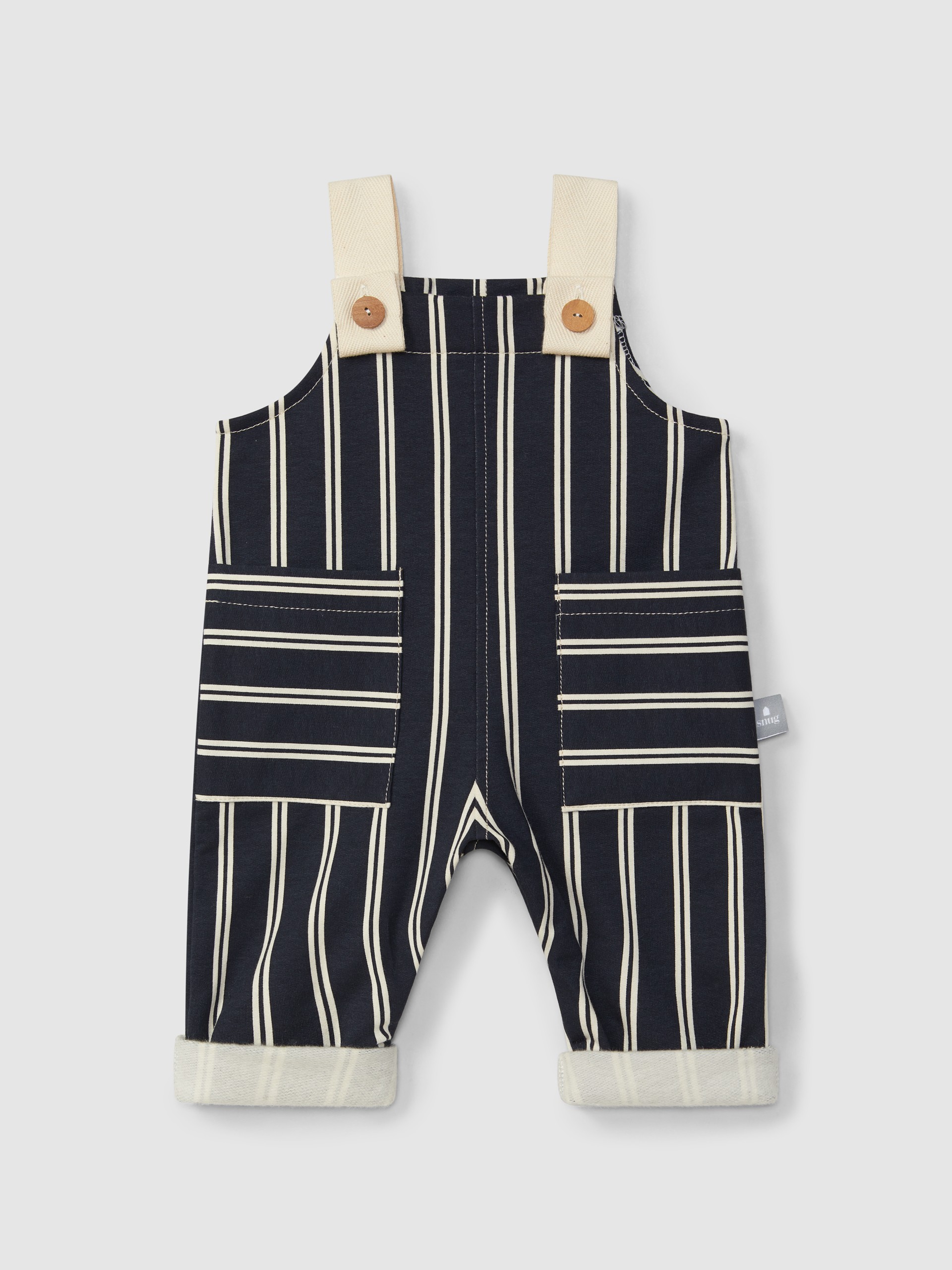 Printed dungarees with pockets