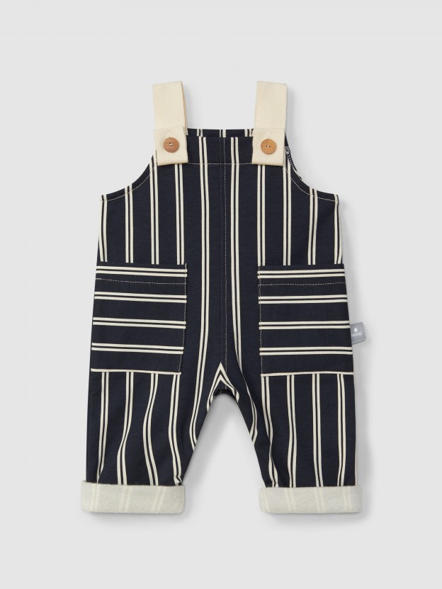 Printed dungarees with pockets Printed dungarees with pockets