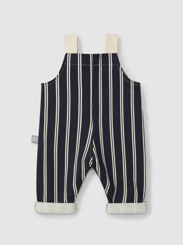 Printed dungarees with pockets Printed dungarees with pockets