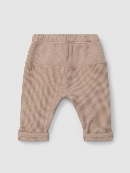 Waffle weave pull-up pants Waffle weave pull-up pants