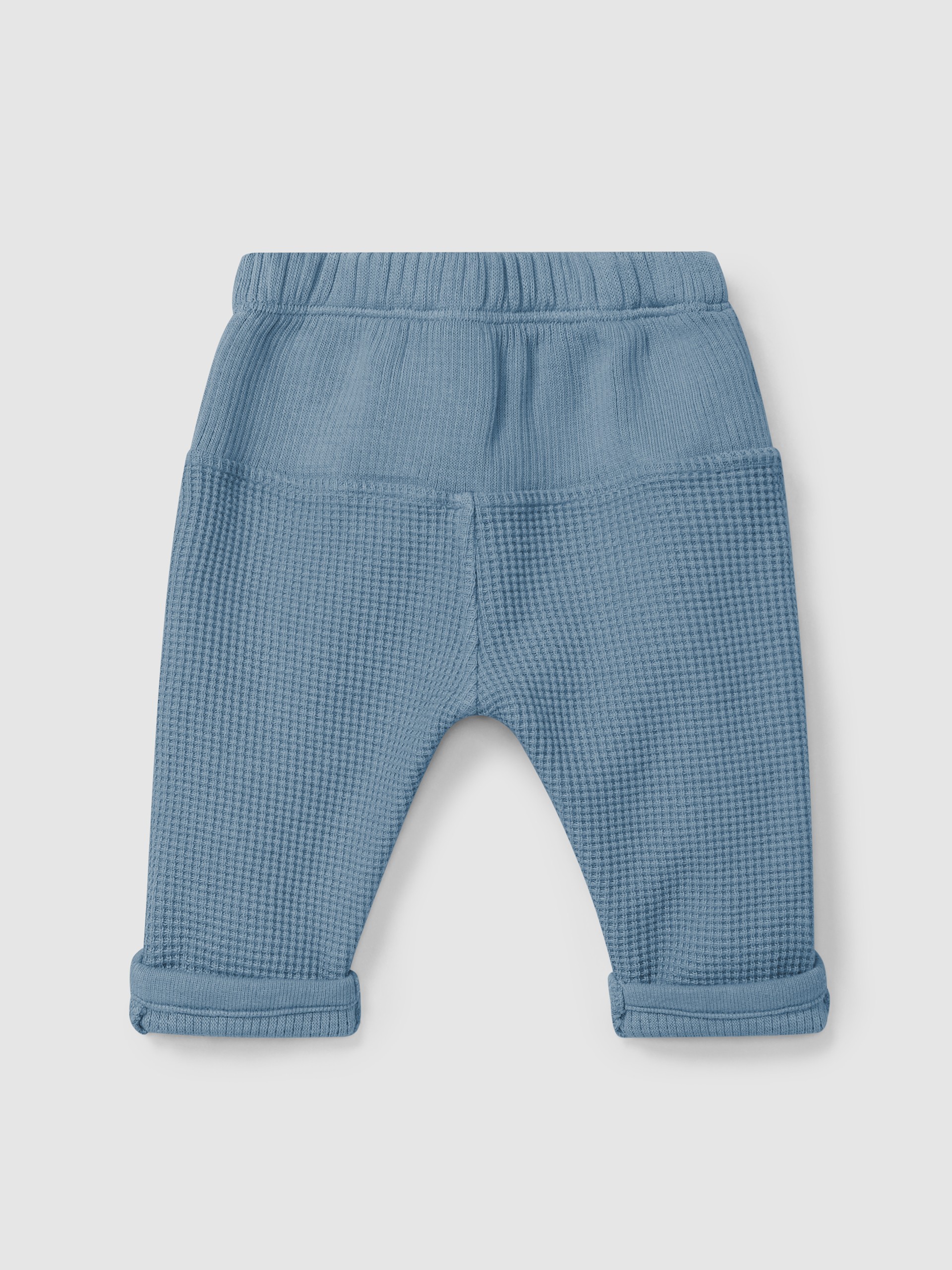 Waffle weave pull-up pants