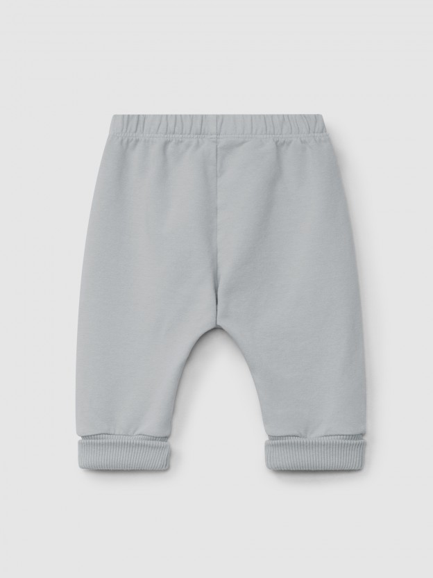 Pull-up plush pants with pocket Pull-up plush pants with pocket