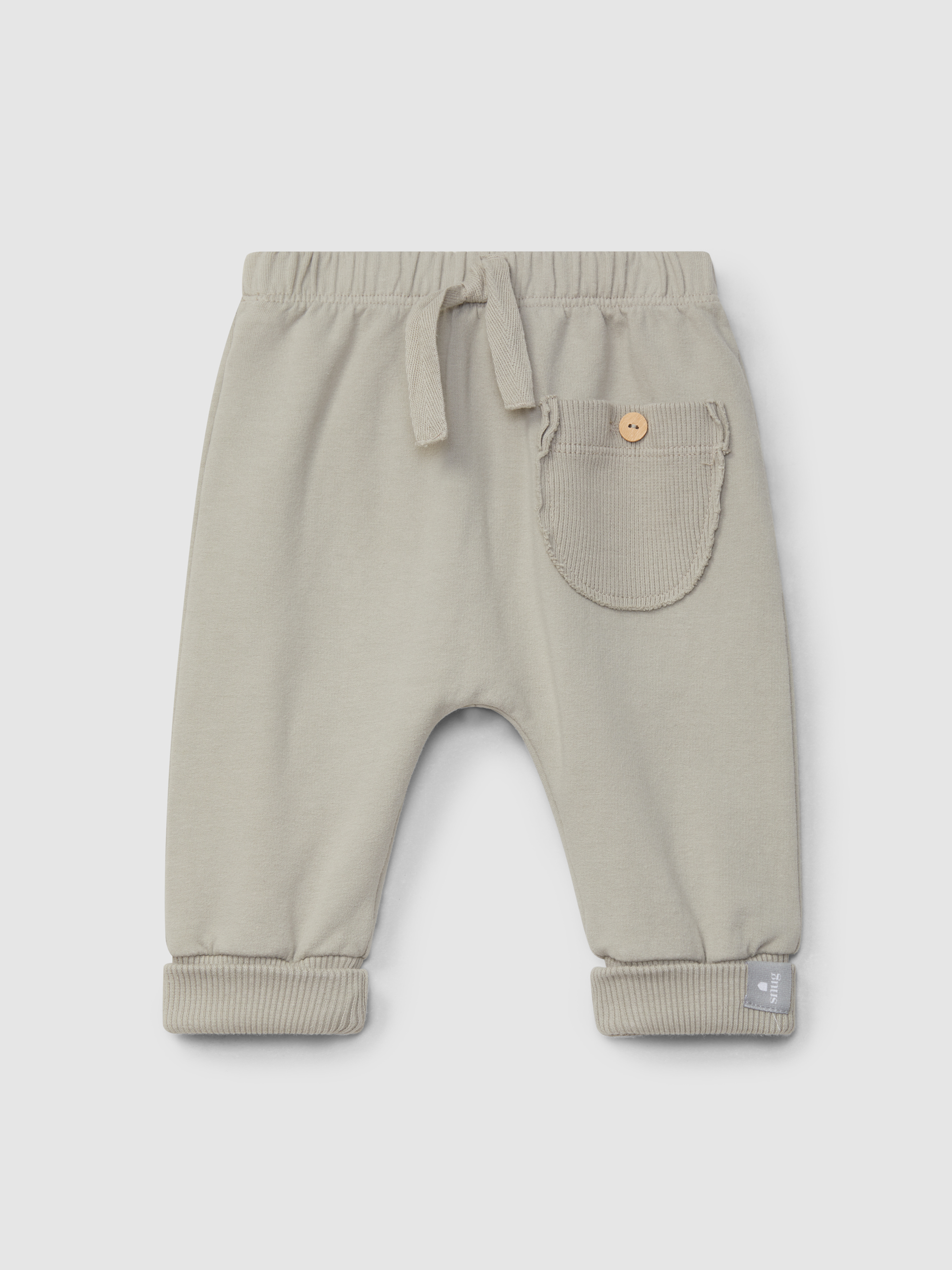 Pull-up plush pants with pocket