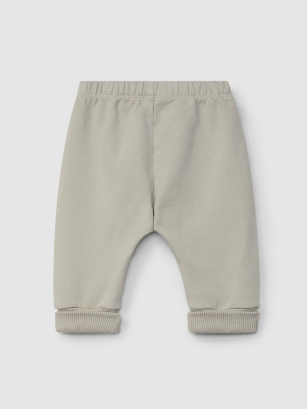 Pull-up plush pants with pocket Pull-up plush pants with pocket