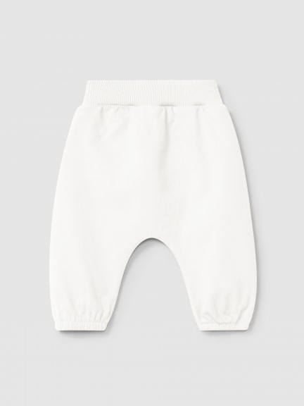 Plain pull-up pants in organic cotton Plain pull-up pants in organic cotton