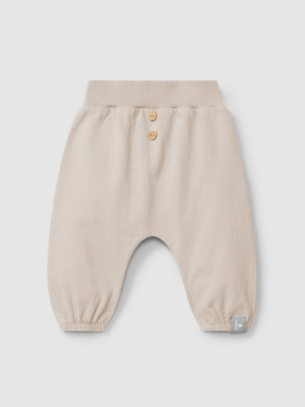 Calas pull-up lisas em algodo orgnico
