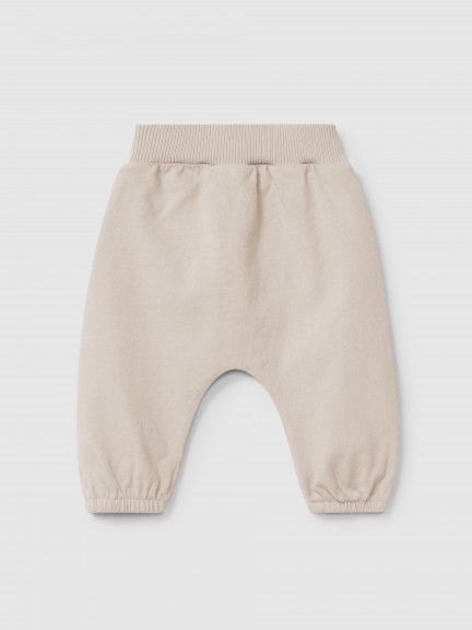 Plain pull-up pants in organic cotton Plain pull-up pants in organic cotton
