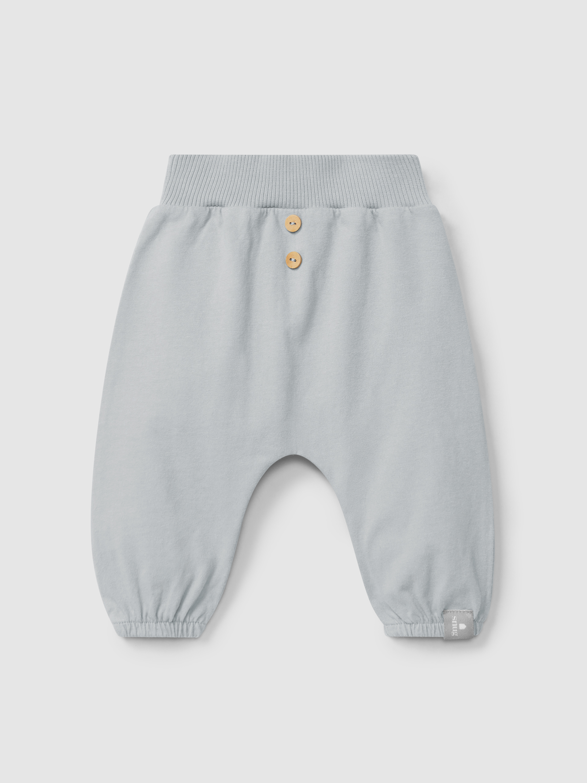Plain pull-up pants in organic cotton