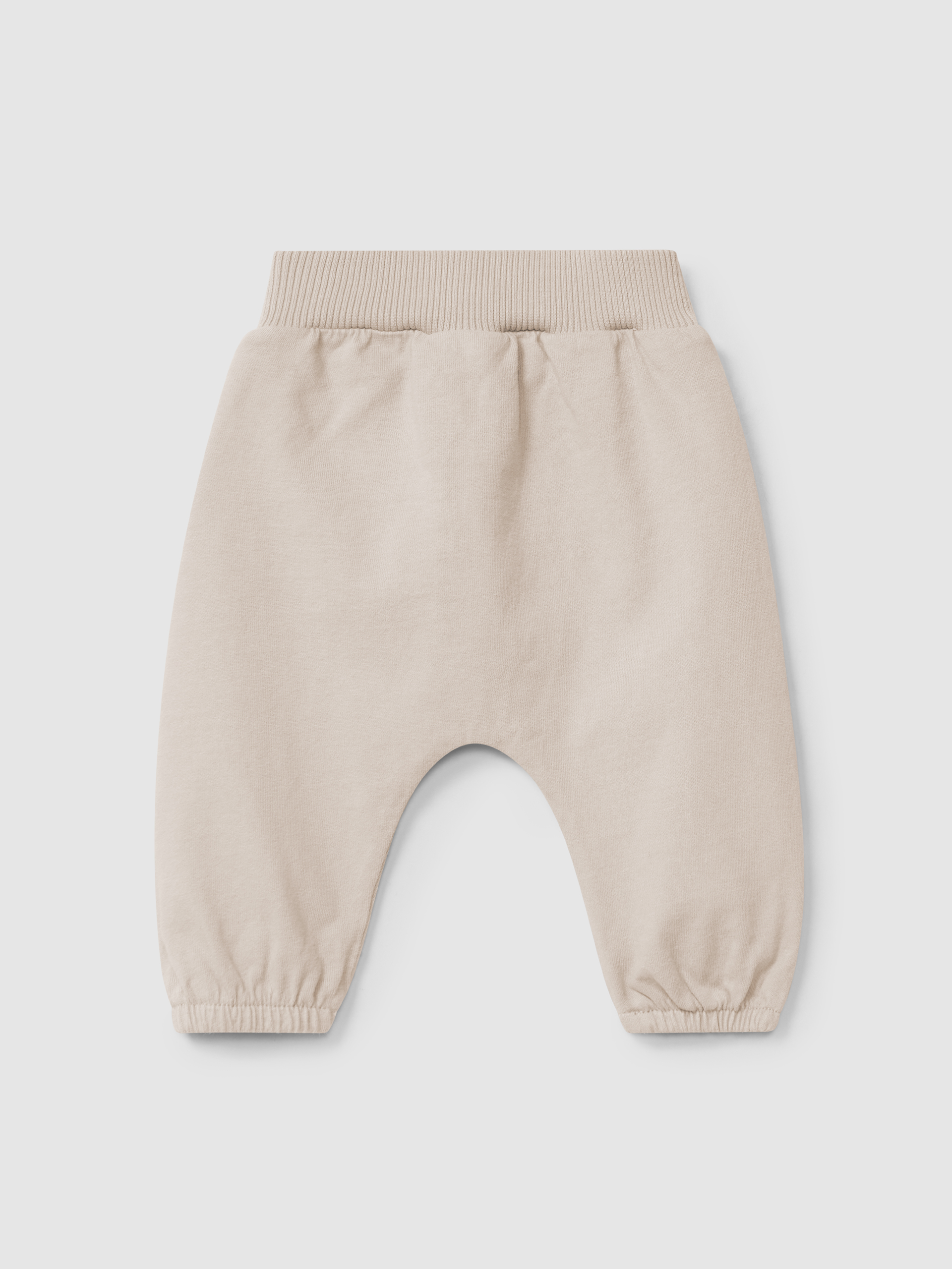 Plain pull-up pants in organic cotton