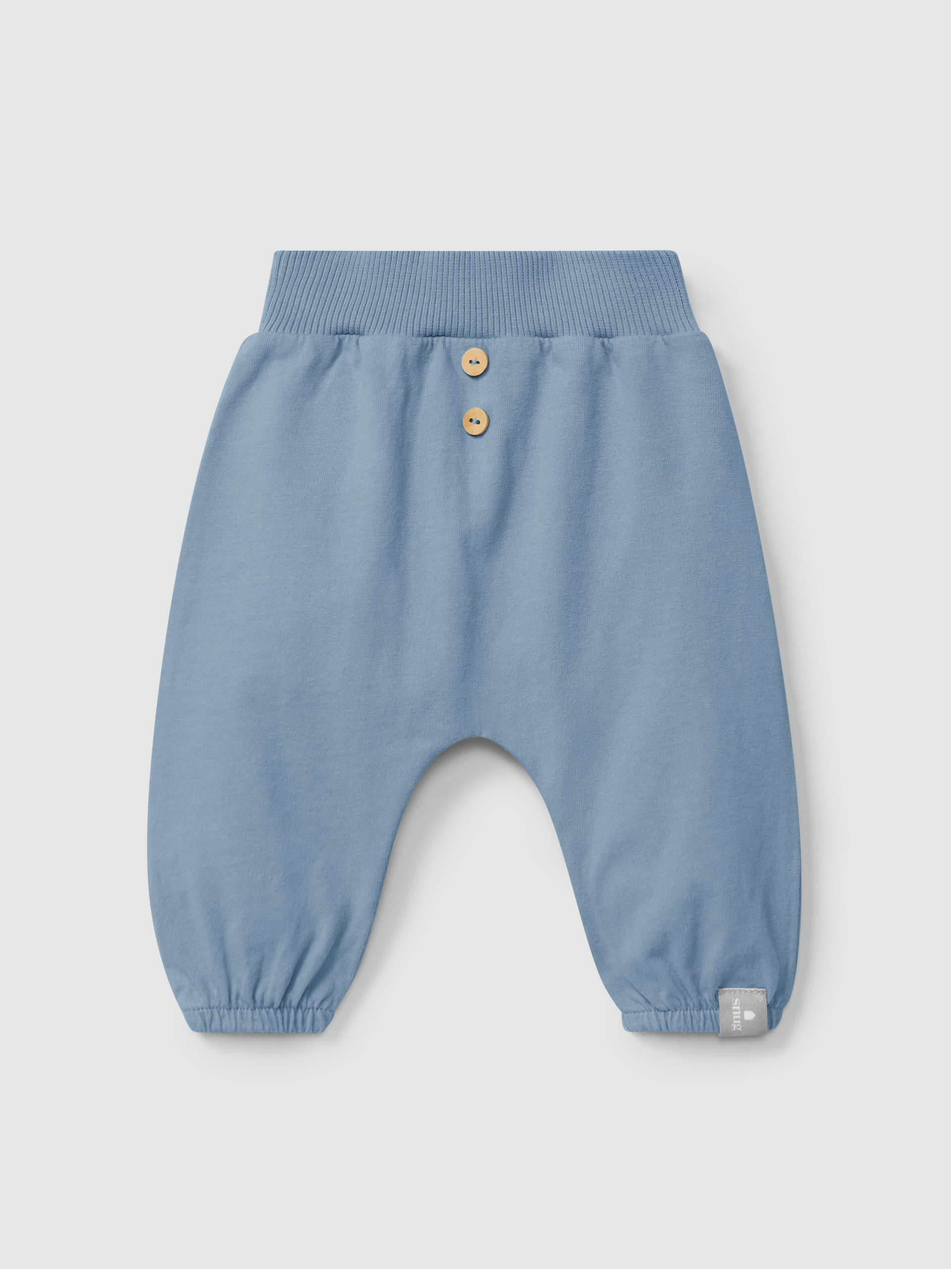Plain pull-up pants in organic cotton