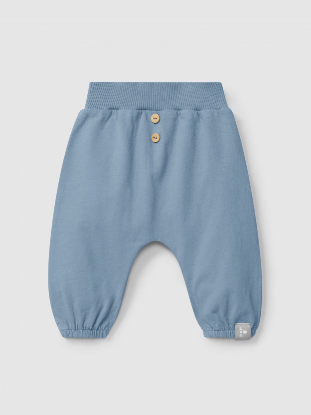 Calas pull-up lisas em algodo orgnico
