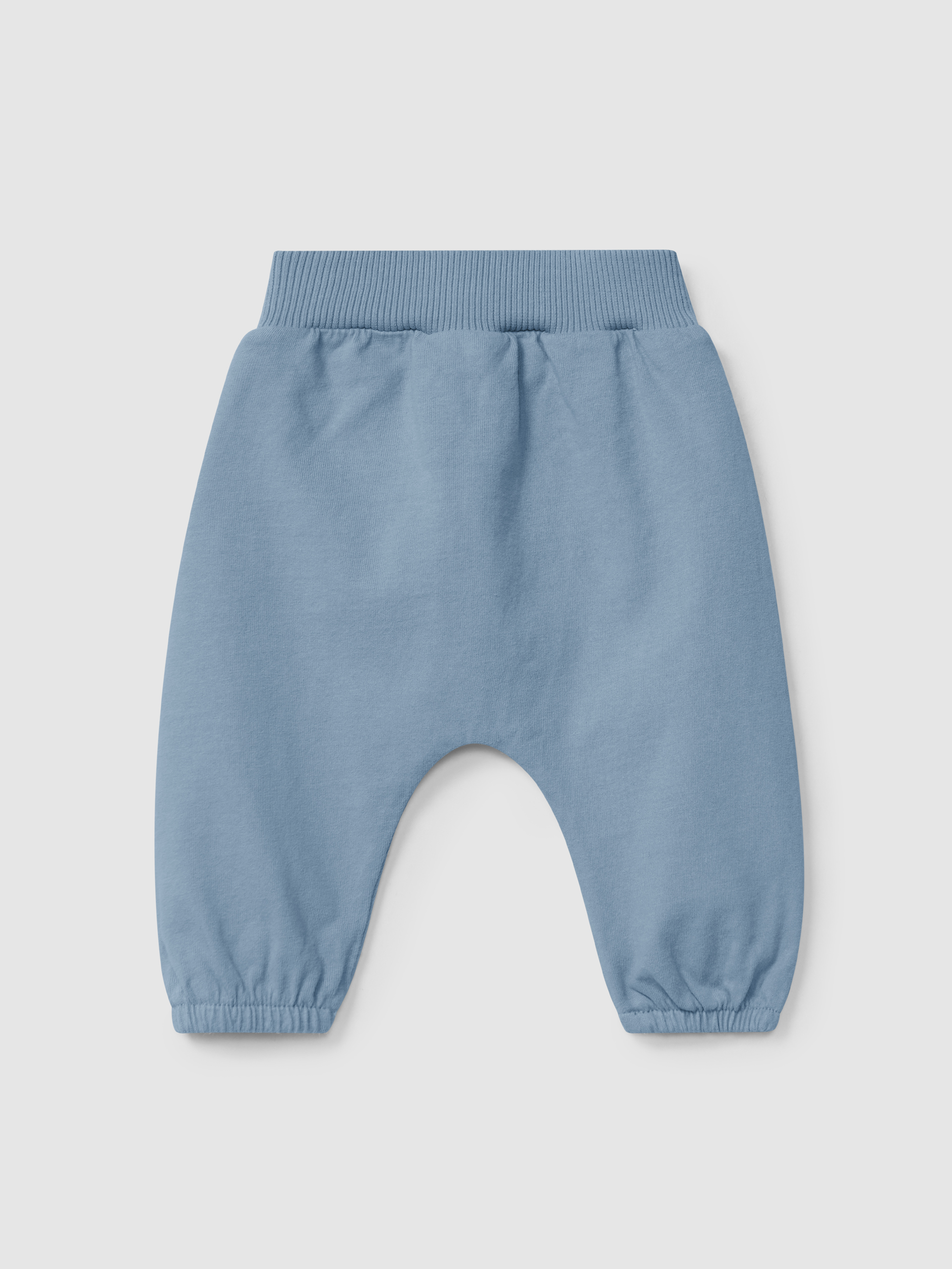 Plain pull-up pants in organic cotton