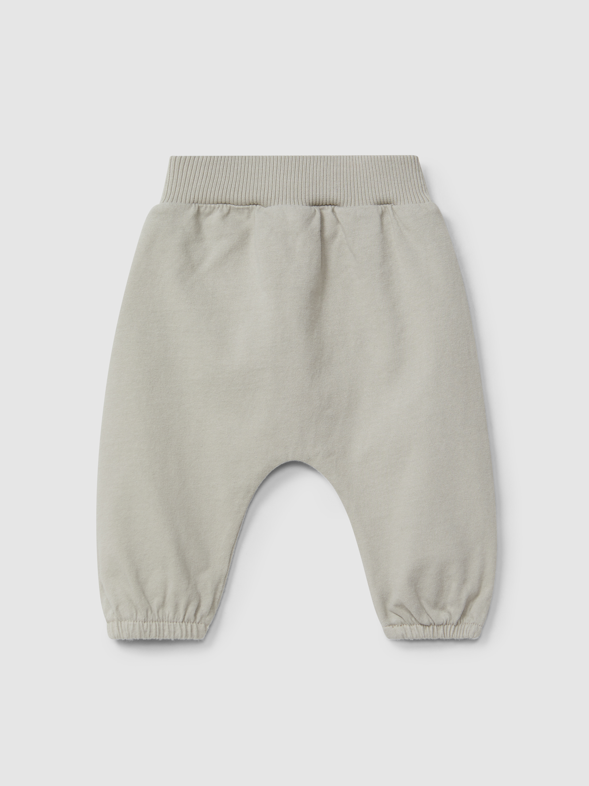 Plain pull-up pants in organic cotton