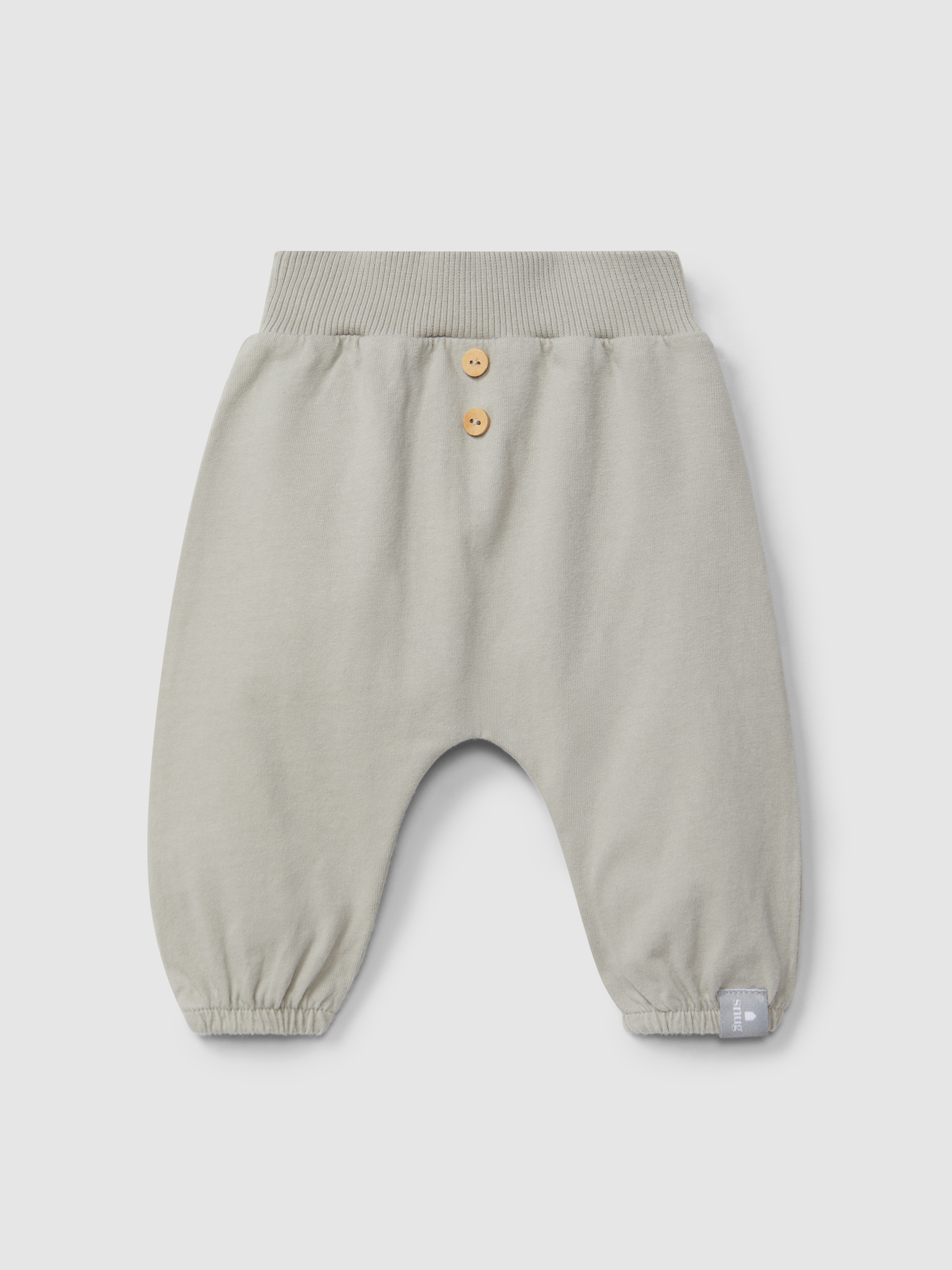 Plain pull-up pants in organic cotton