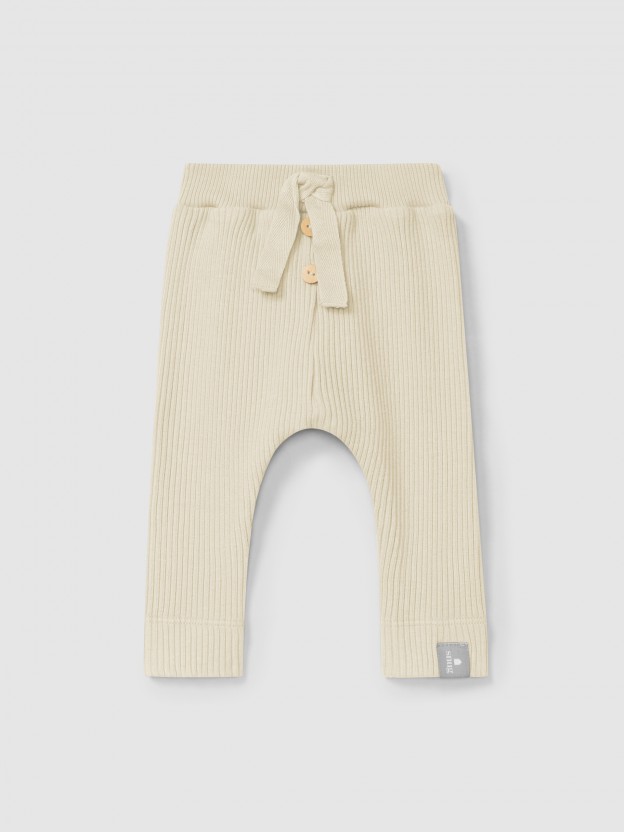 Ribbed jersey leggings Ribbed jersey leggings
