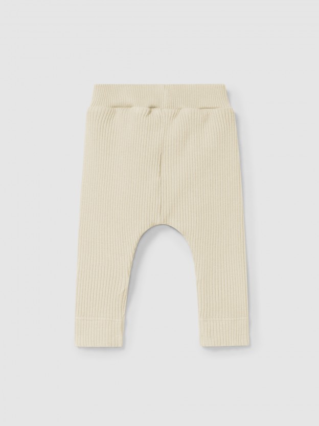 Ribbed jersey leggings Ribbed jersey leggings