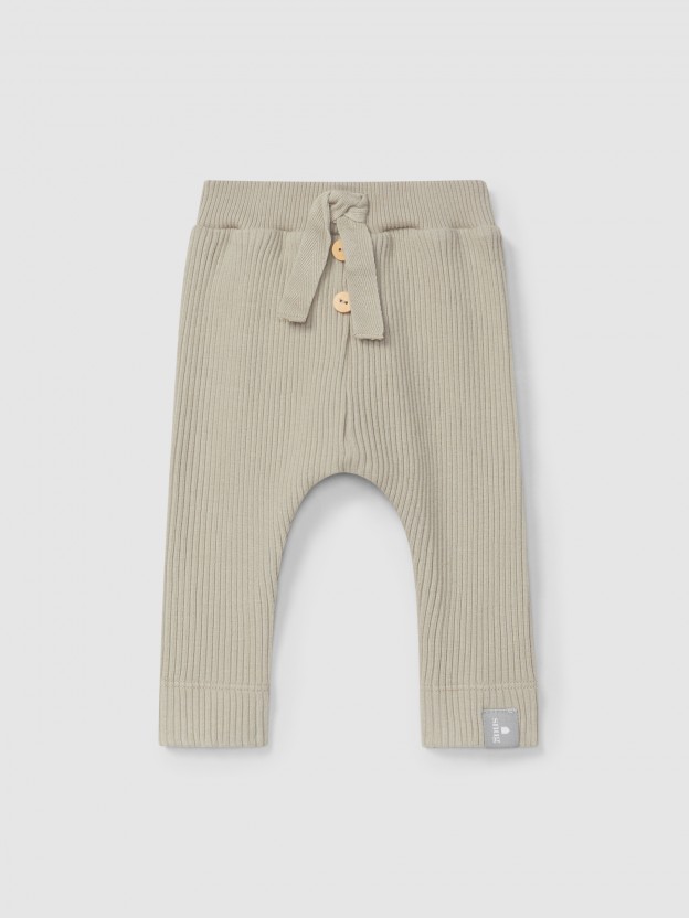 Ribbed jersey leggings Ribbed jersey leggings