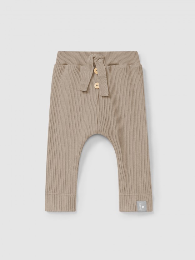 Ribbed jersey leggings Ribbed jersey leggings