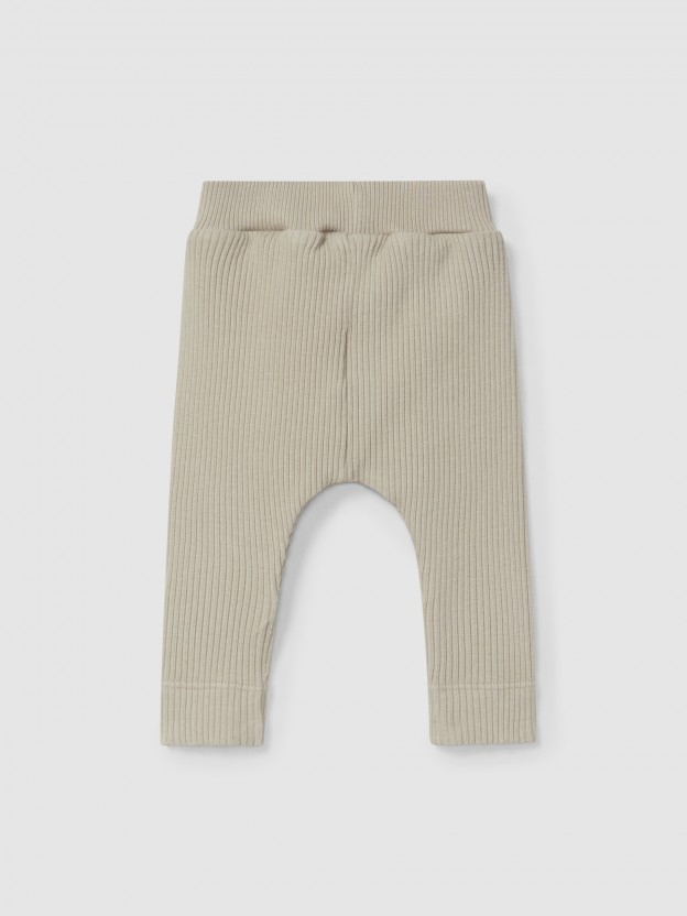 Ribbed jersey leggings Ribbed jersey leggings