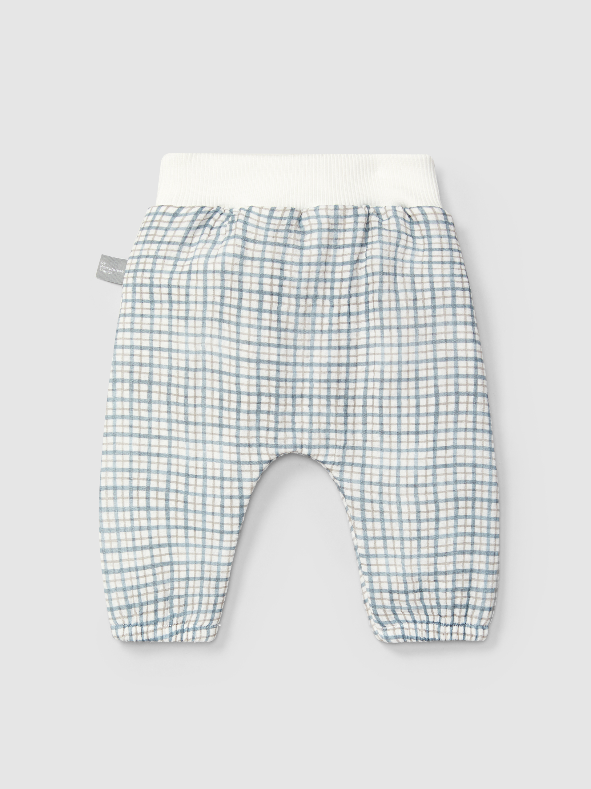 Pull-up pants in printed muslin