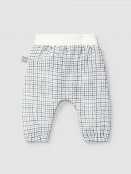 Pantalón pull-up de muselina  estampada Pantalón pull-up de muselina  estampada