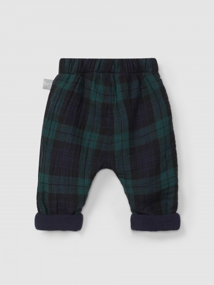 Calças pull-up xadrez Calças pull-up xadrez