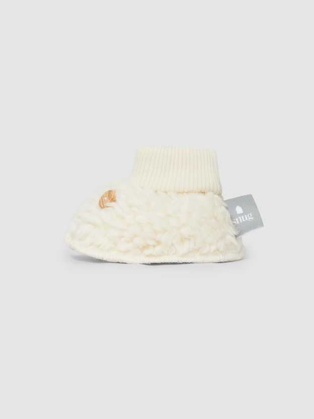 Booties in organic cotton fur Booties in organic cotton fur
