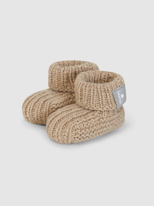 Knitted booties