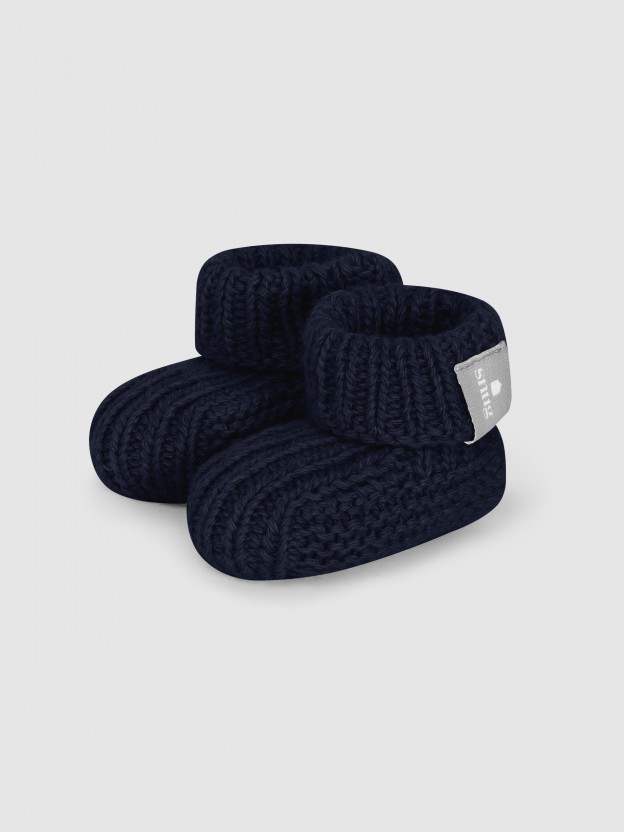 Knitted booties