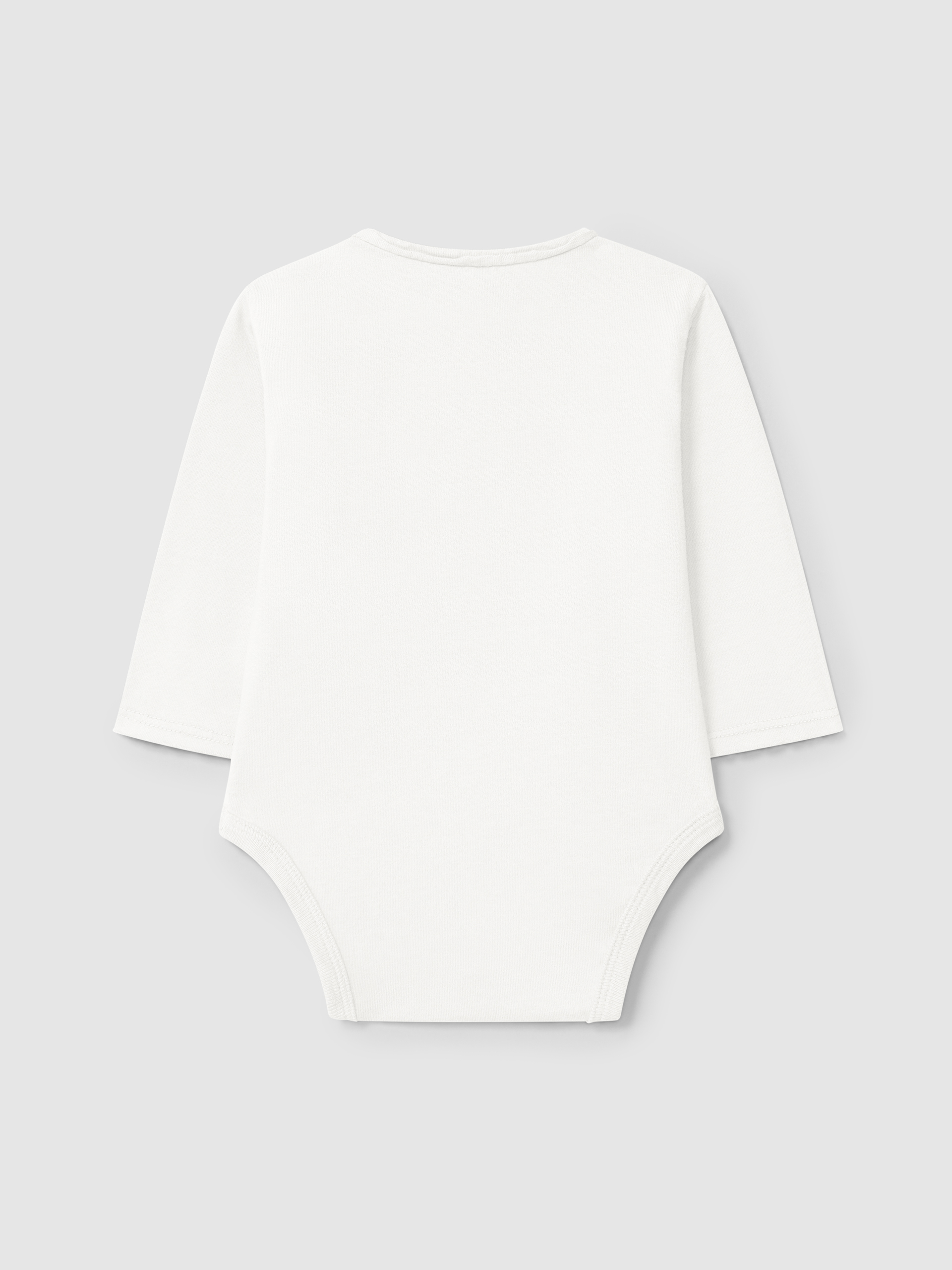 Collarless bodysuit in organic cotton with pocket