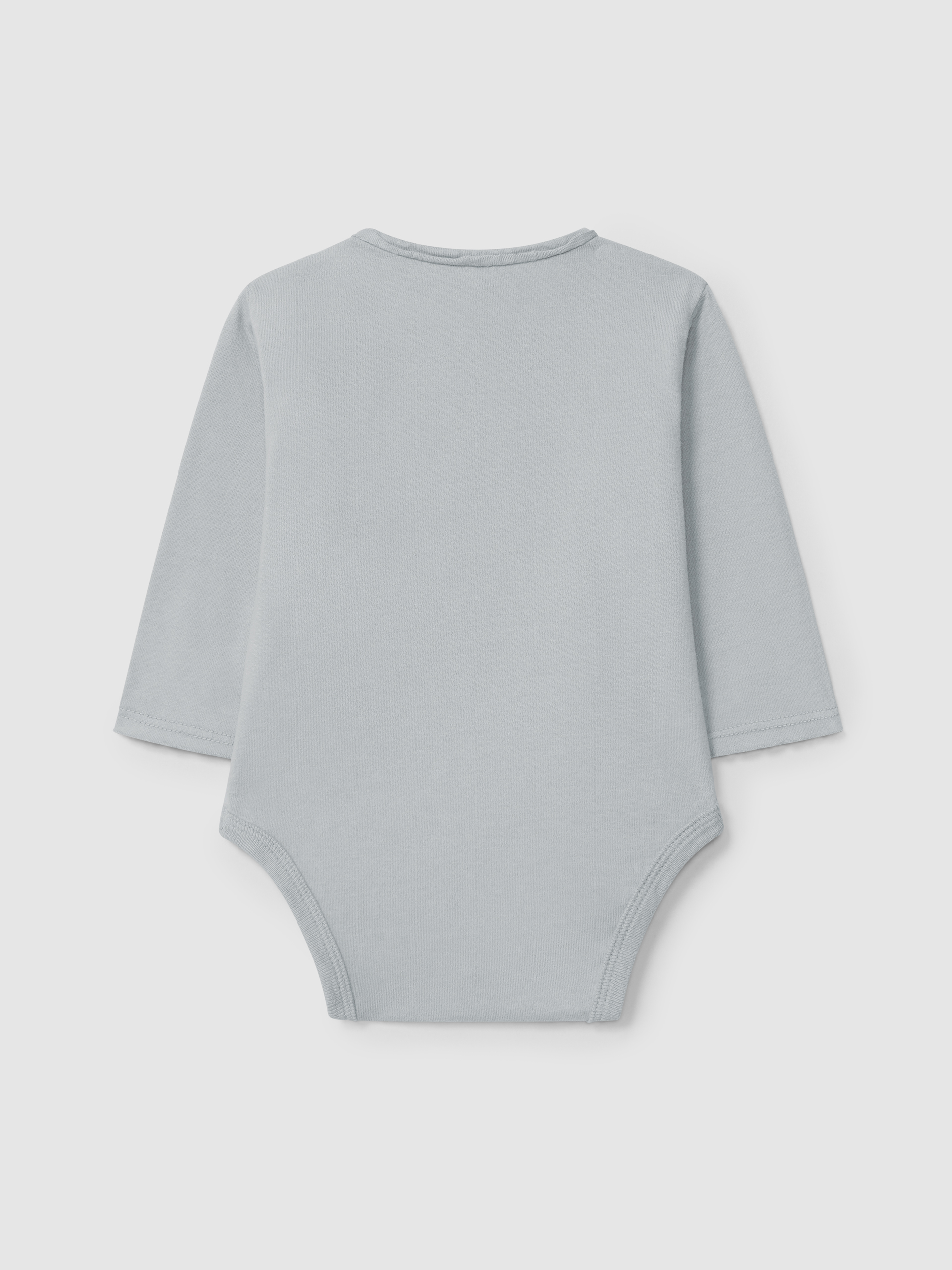 Collarless bodysuit in organic cotton with pocket