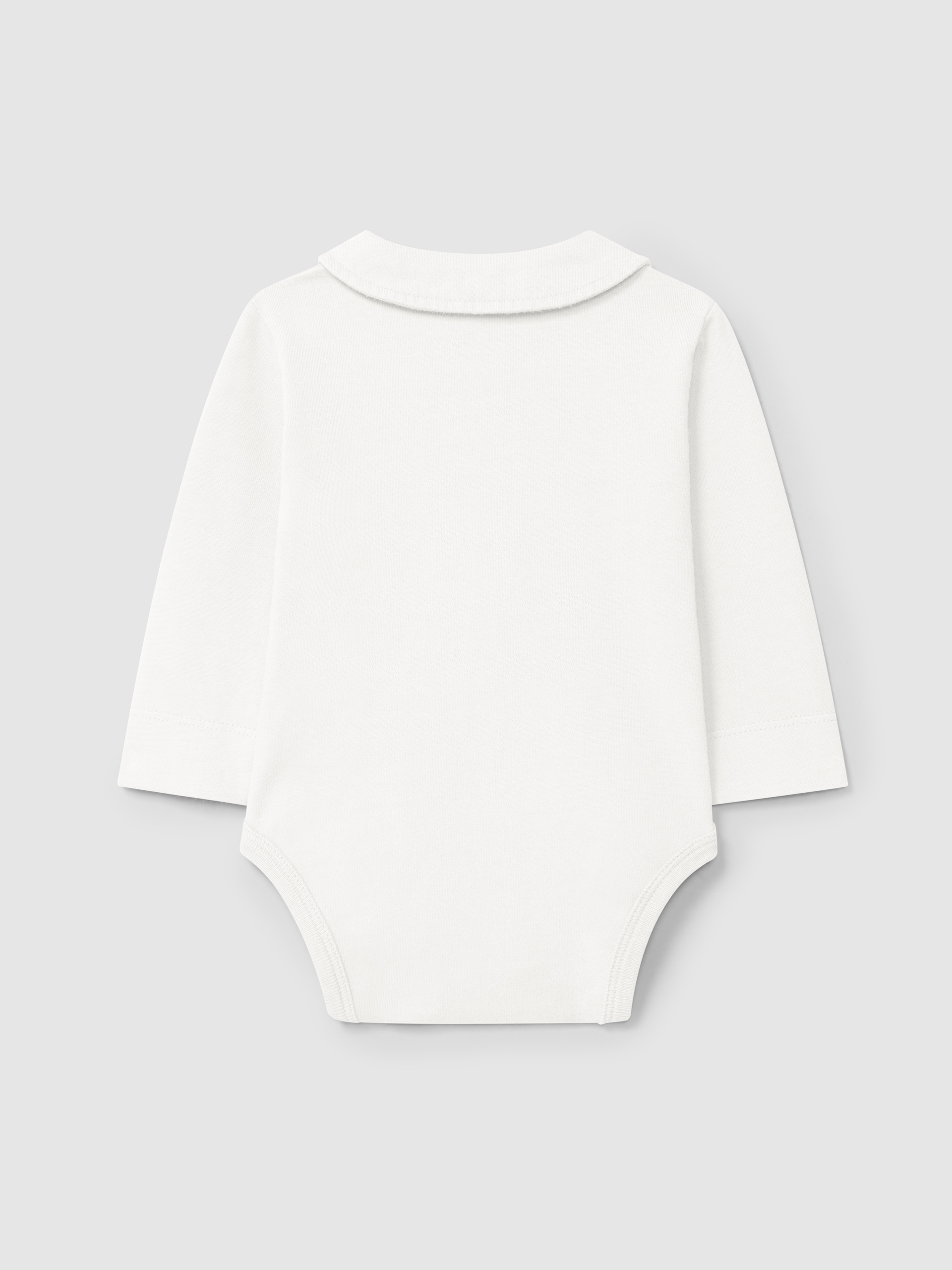 Body liso com gola peter-pan em algodão orgânico