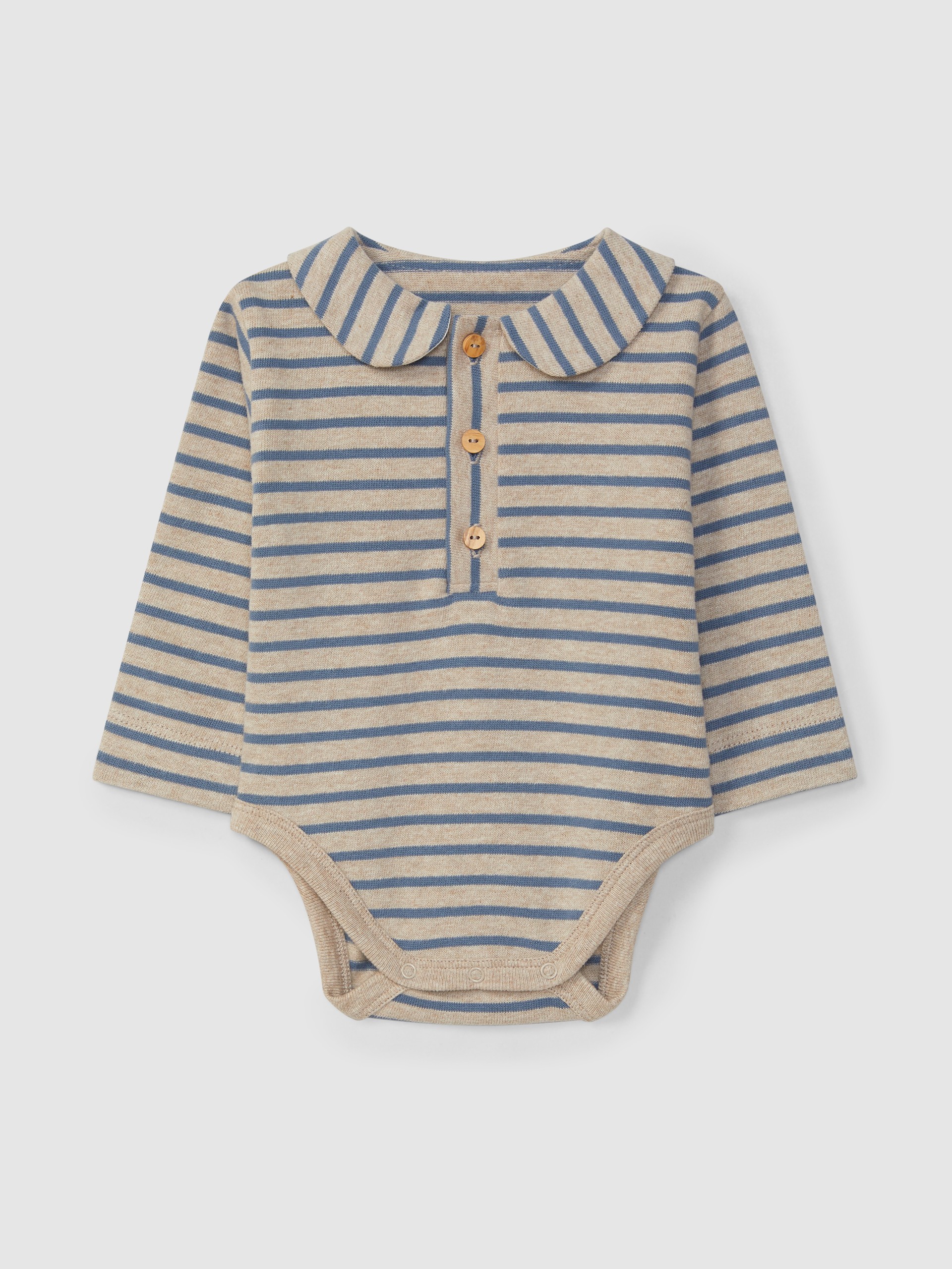 soft brushed jersey striped bodysuit