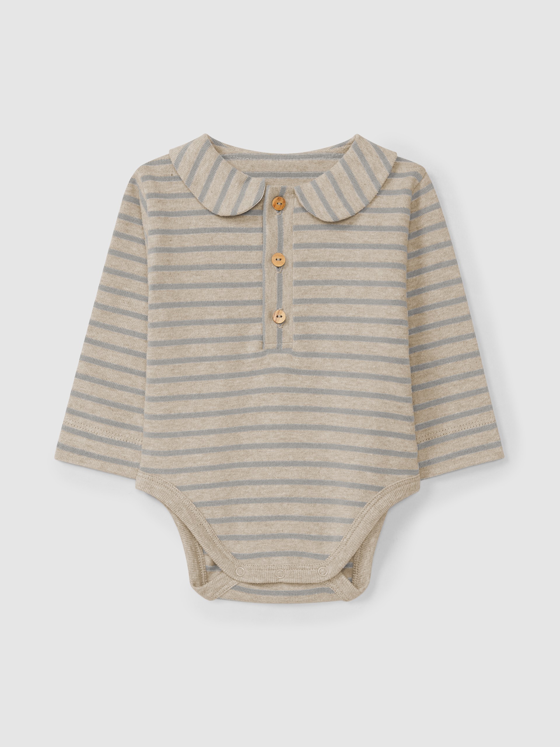 soft brushed jersey striped bodysuit