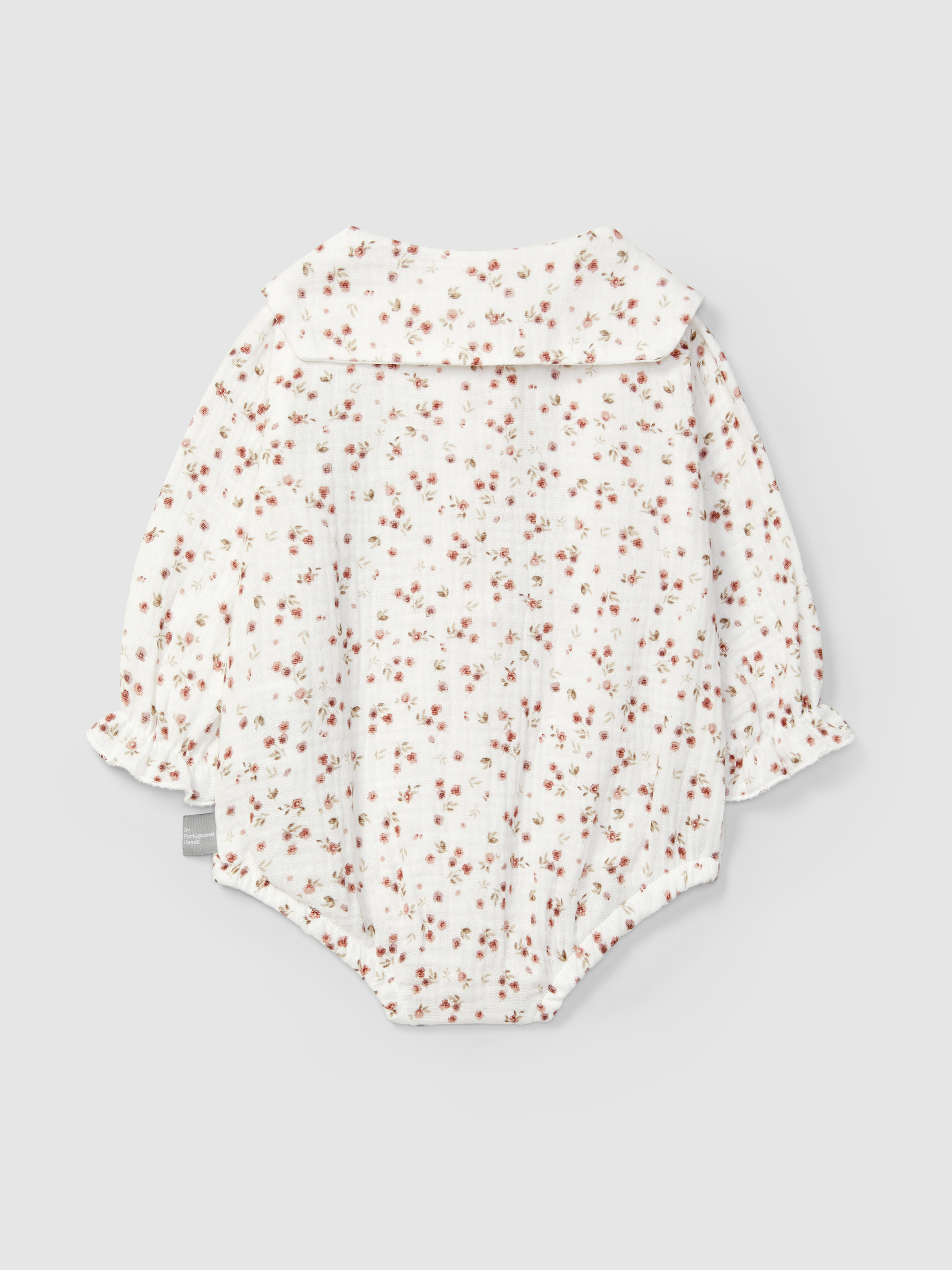 Bodysuit in floral printed muslin