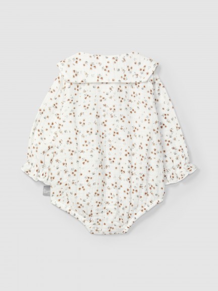 Body em musseline estampado floral Body em musseline estampado floral