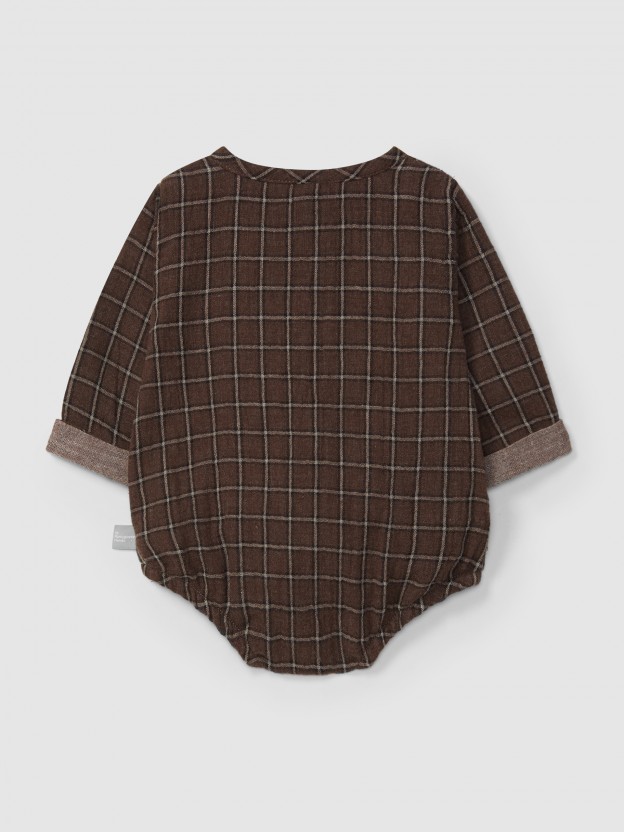 Check bodysuit without collar Check bodysuit without collar