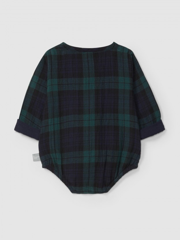 Check bodysuit without collar Check bodysuit without collar