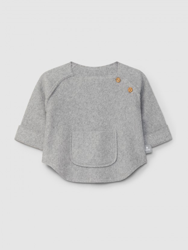 Sweater in organic cotton fleece Sweater in organic cotton fleece