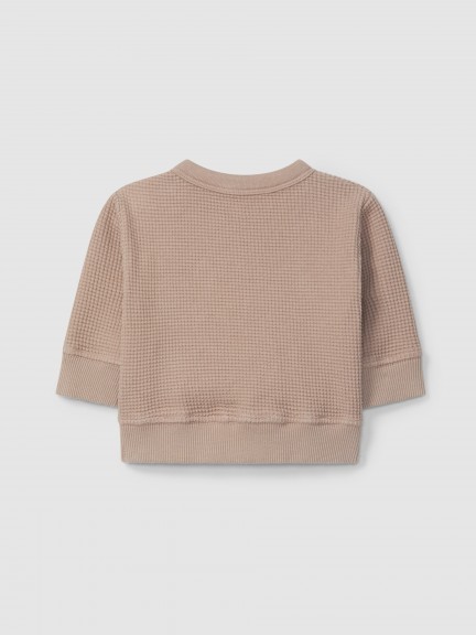 Waffle weave "smile" sweatshirt Waffle weave "smile" sweatshirt