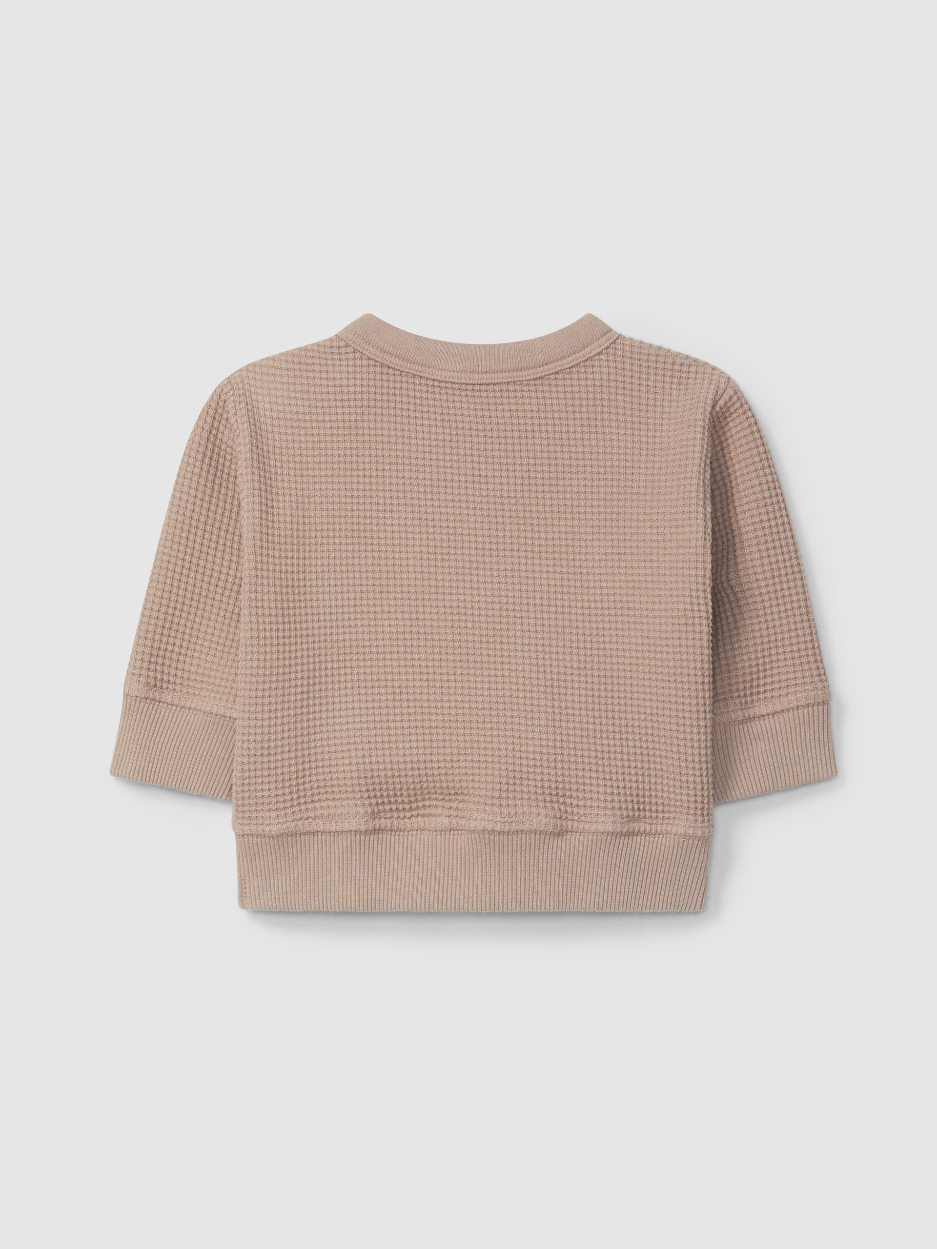 Sweatshirt "smile" em malha waffle