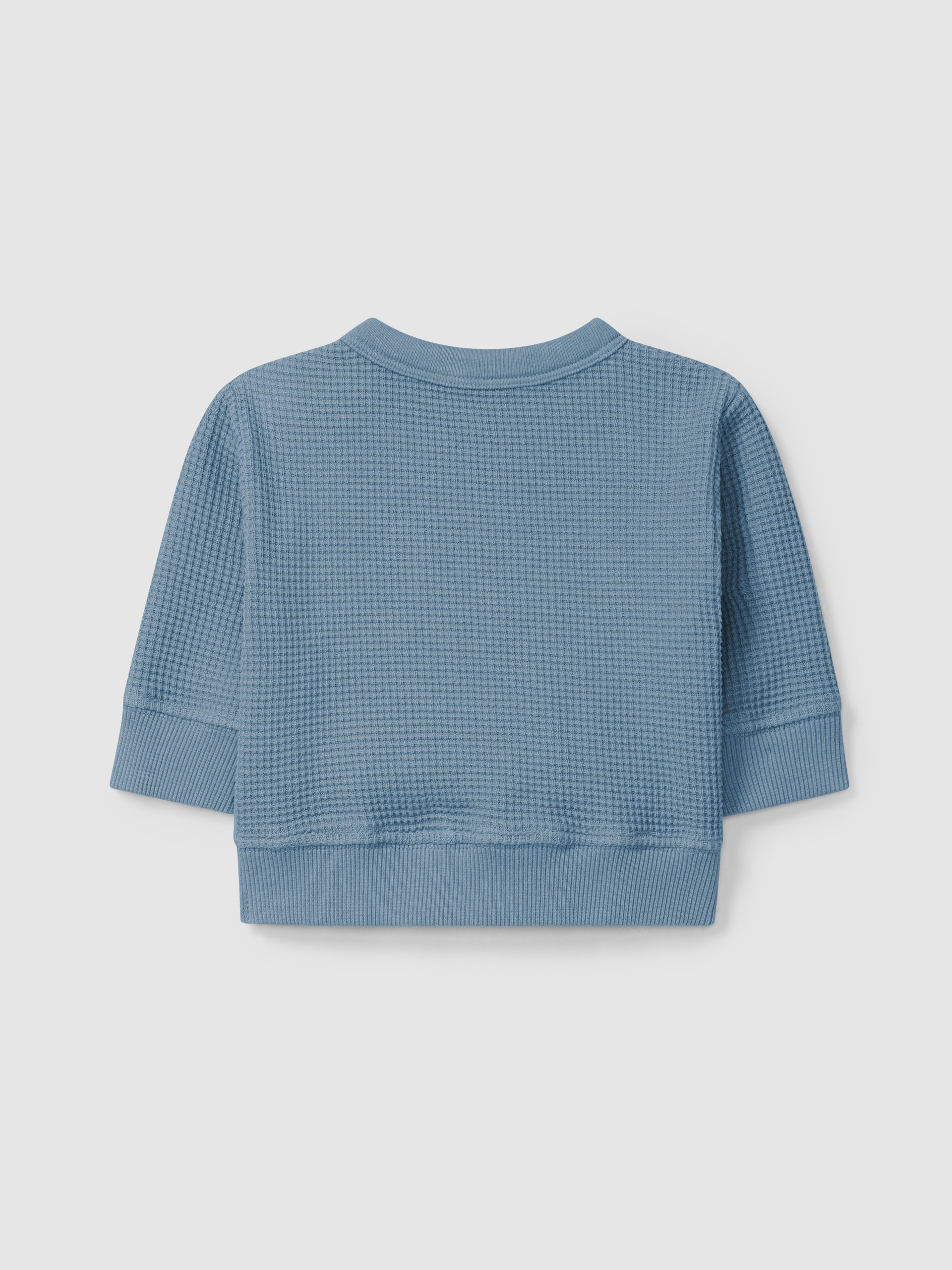 Waffle weave "smile" sweatshirt