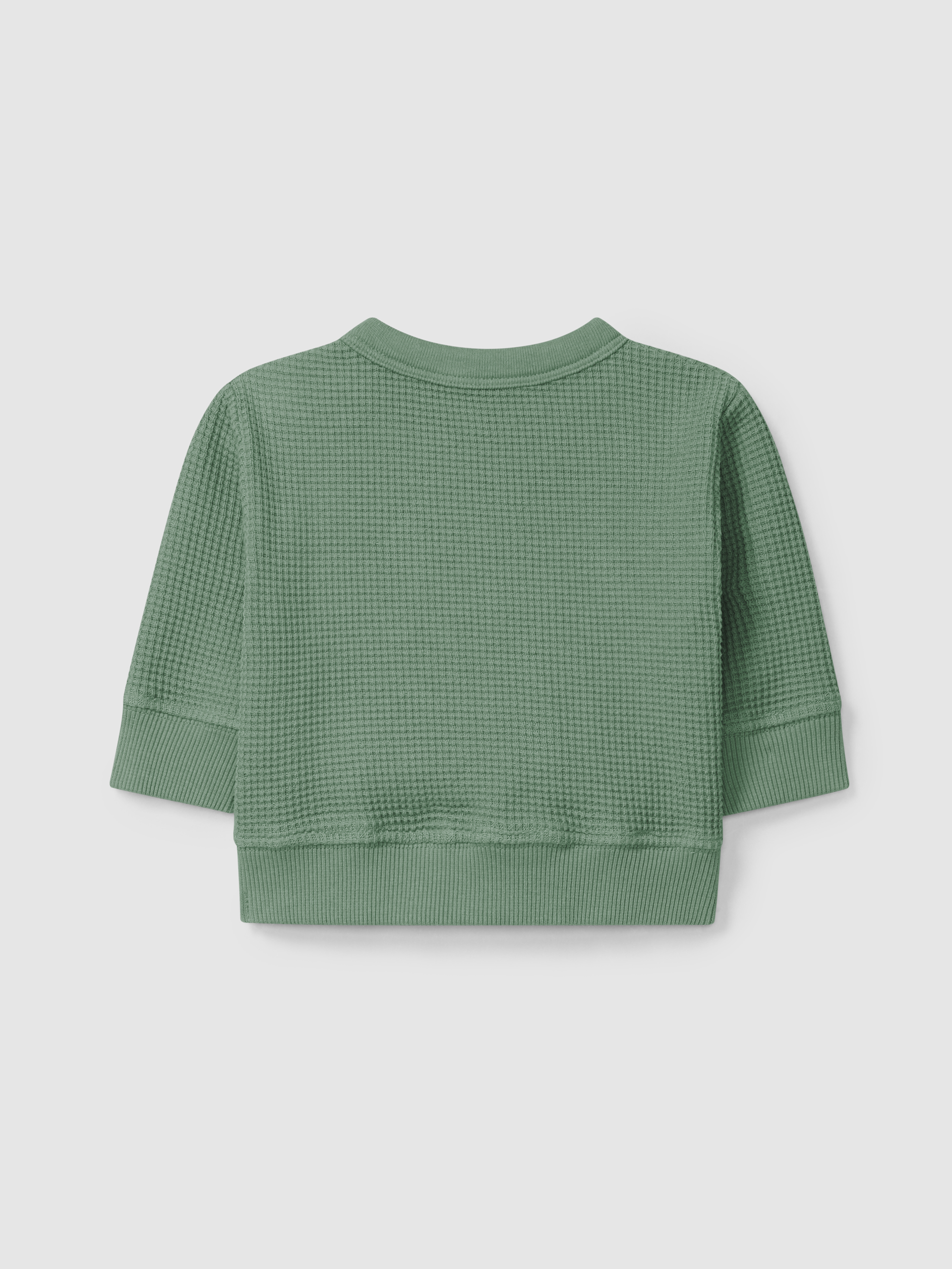 Waffle weave "smile" sweatshirt