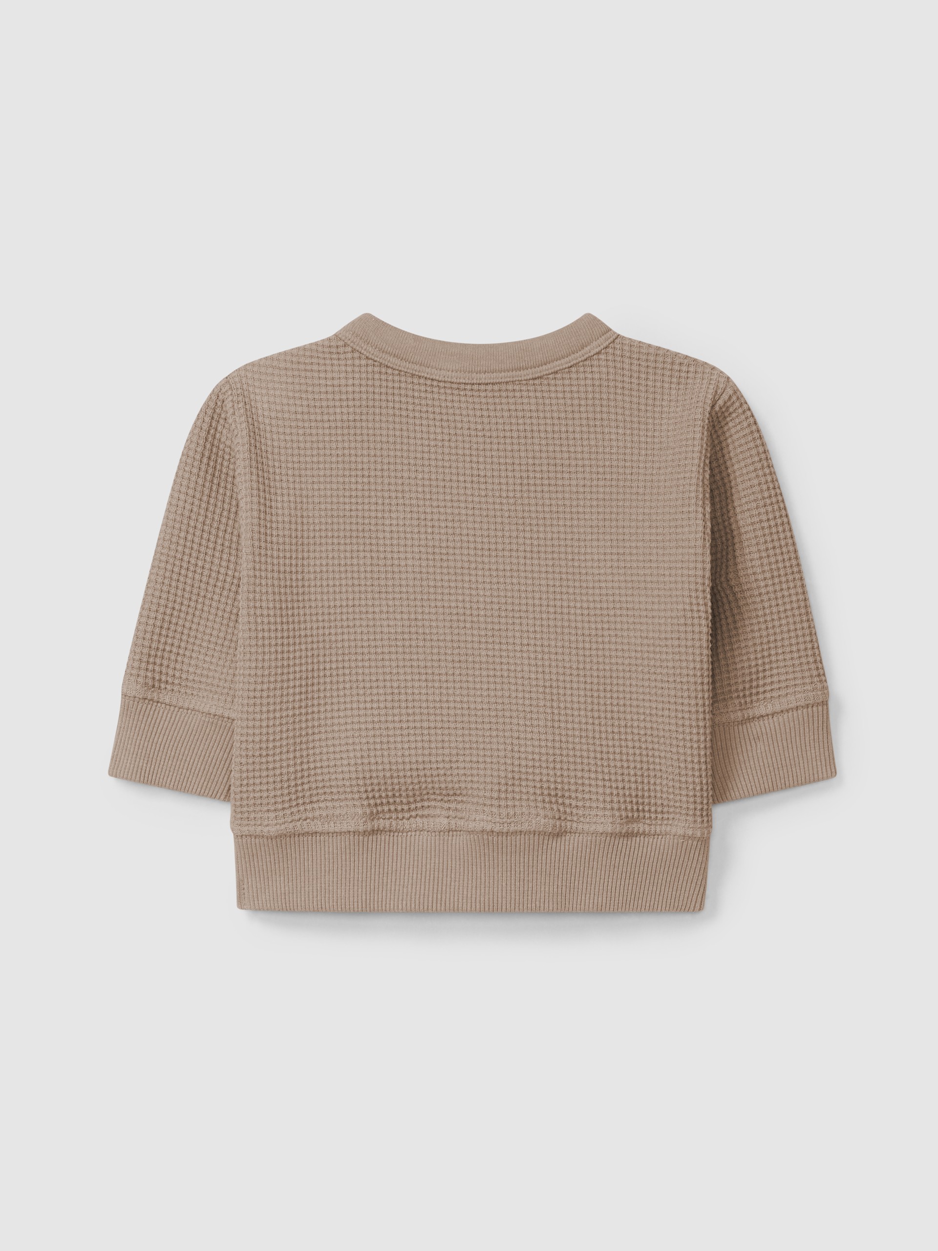 Sweatshirt "smile" em malha waffle