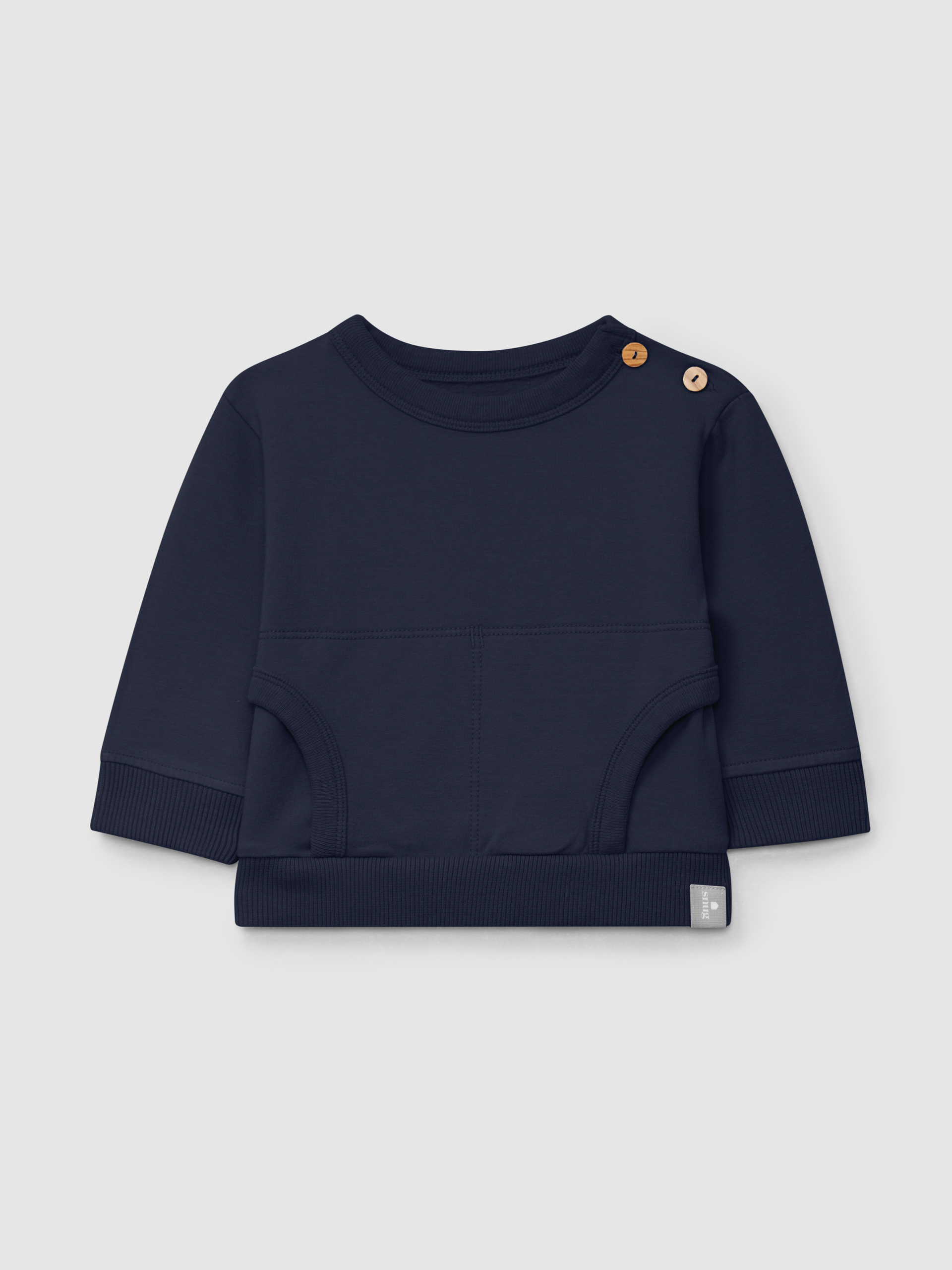 Plush sweatshirt with kangaroo pockets