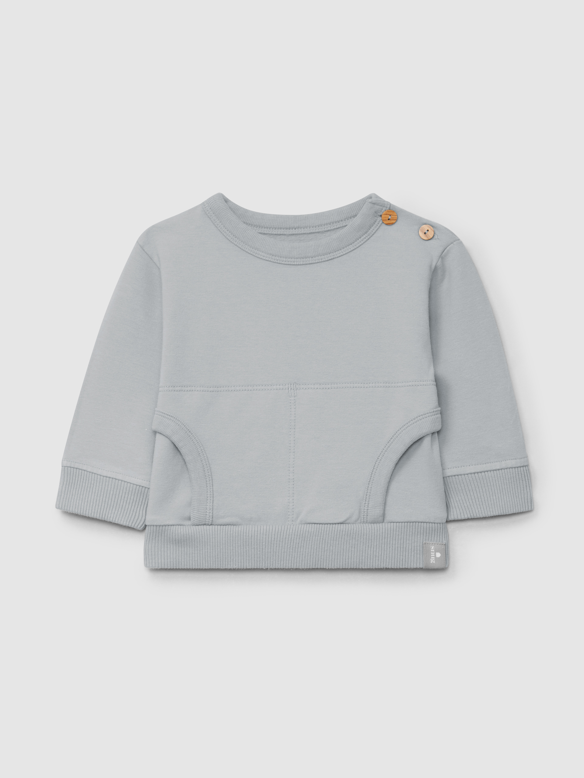 Plush sweatshirt with kangaroo pockets