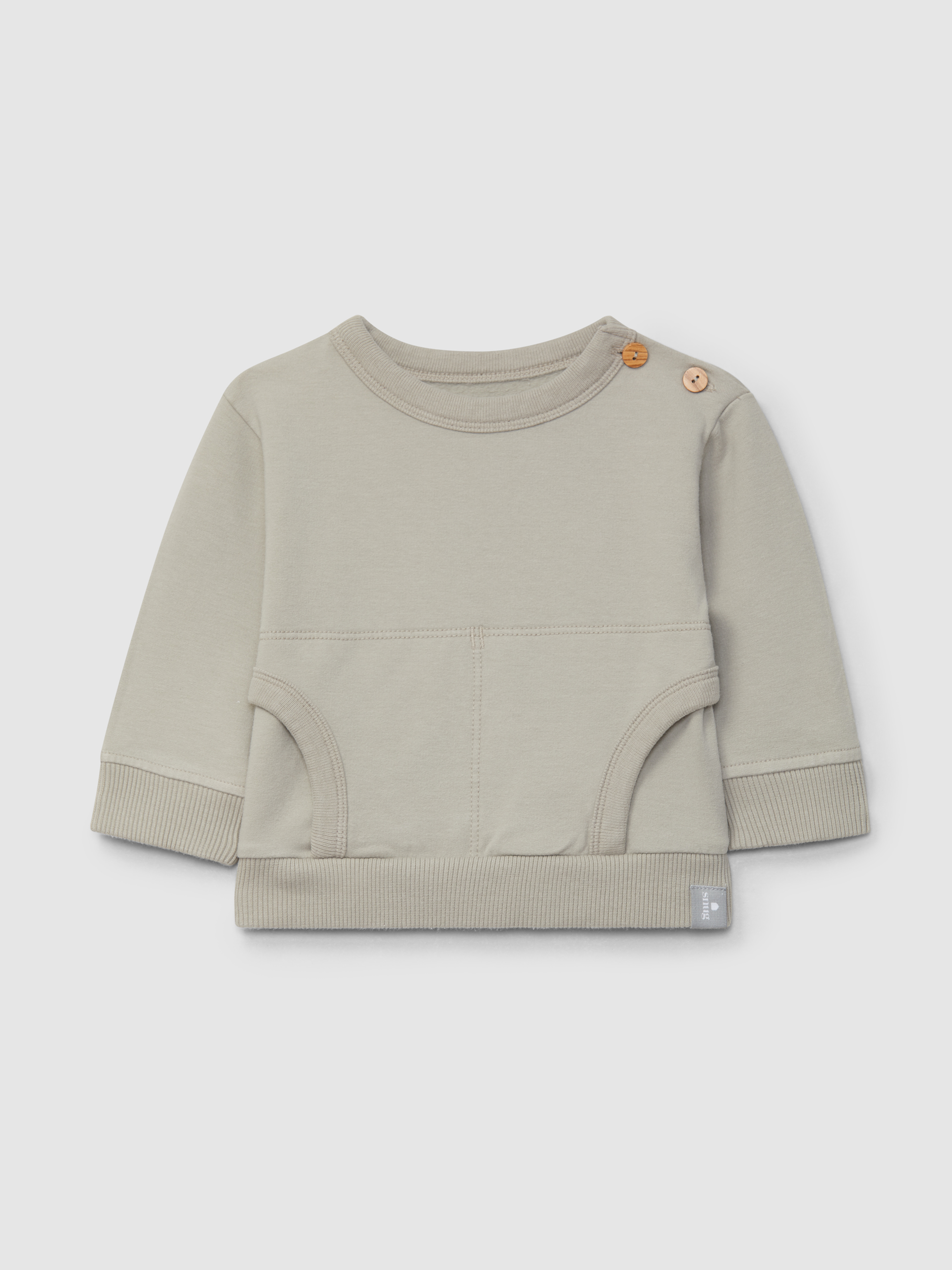 Plush sweatshirt with kangaroo pockets