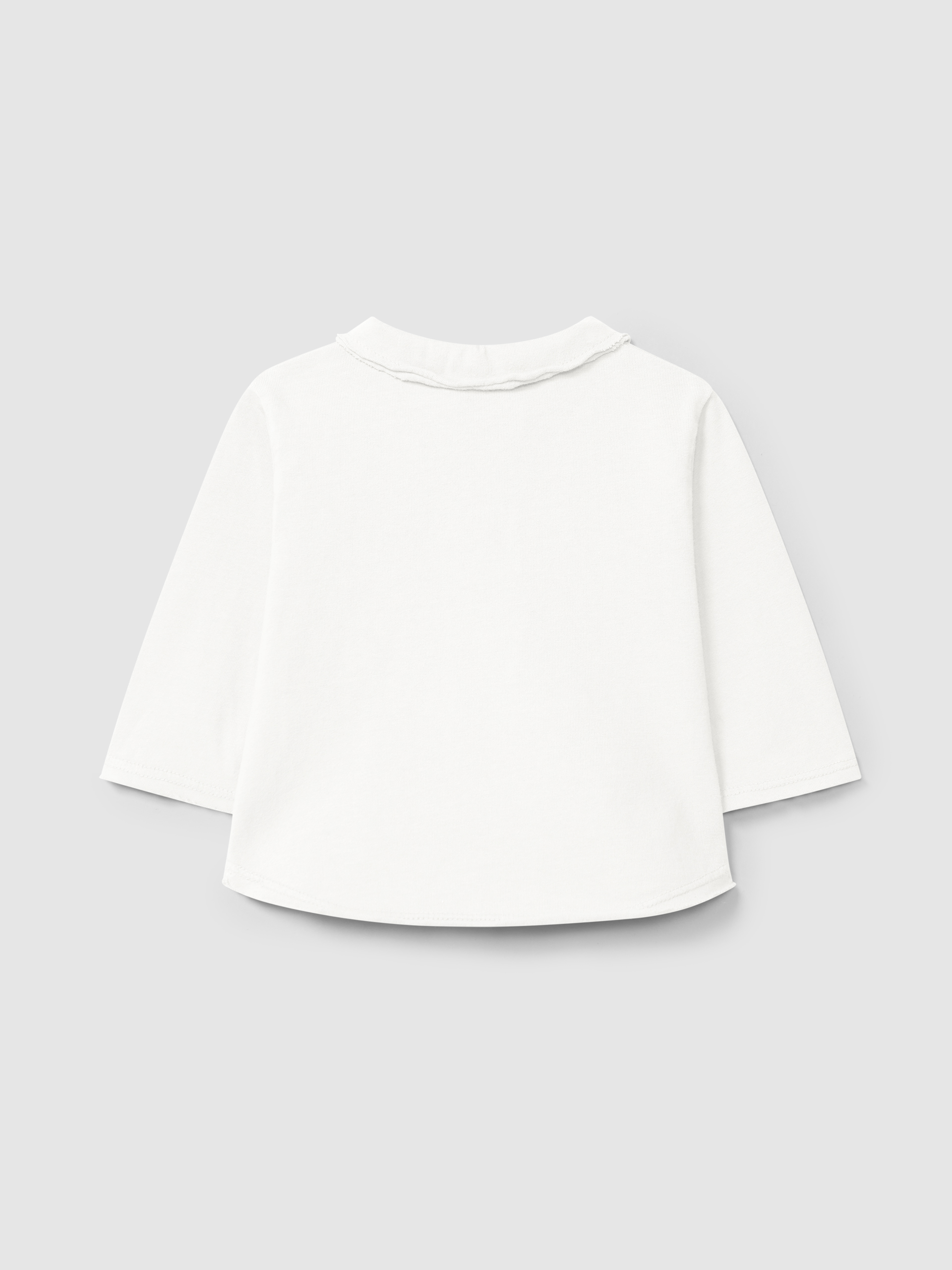 Longsleeve in organic cotton with pointy collar