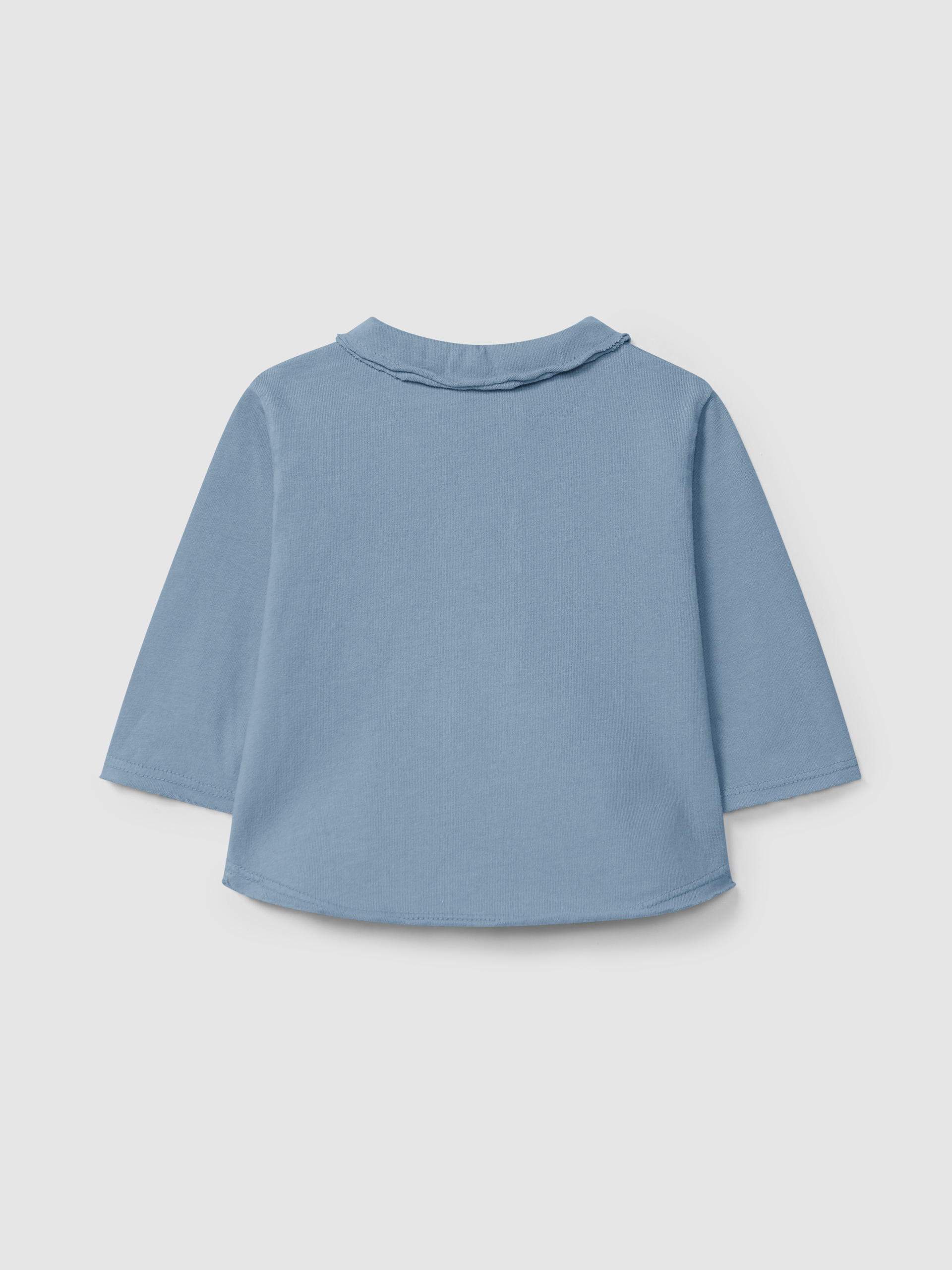 Longsleeve in organic cotton with pointy collar